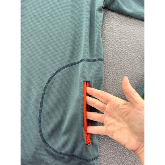 Howler Brothers Shirt Mens Sz S Dawn Patrol Henley Green Long Sleeve Sun Hoodie - Picture 10 of 13